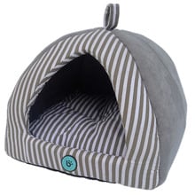 Pyramid Medium Bed Striped Suede